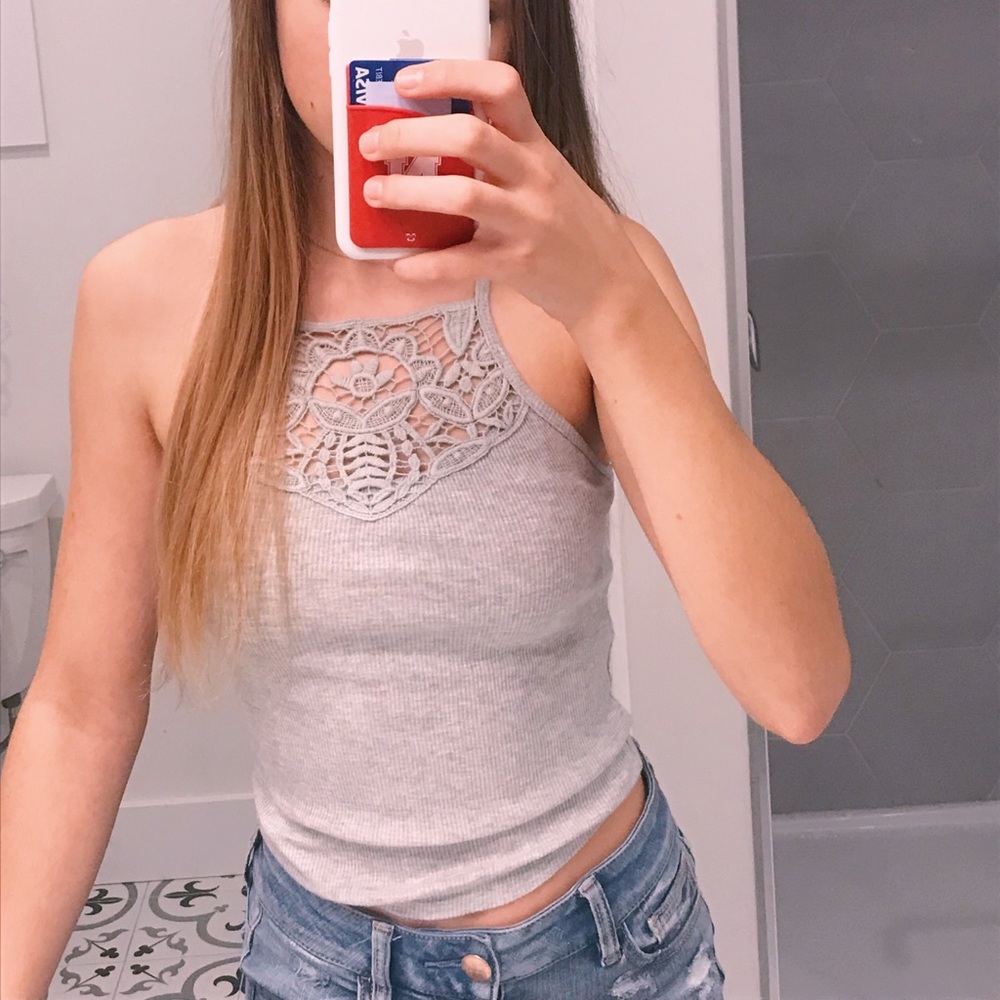 high neck tank top